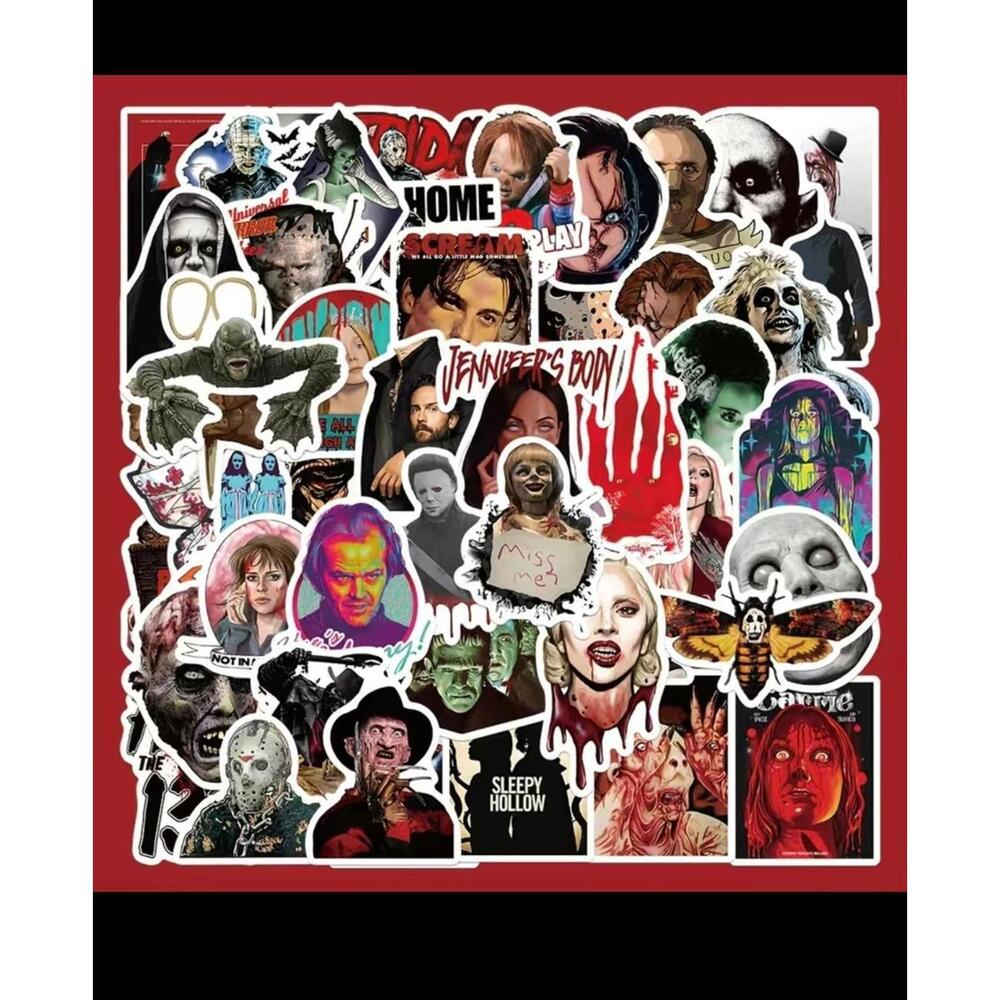 100 Thriller/Horror Movie Waterproof Stickers